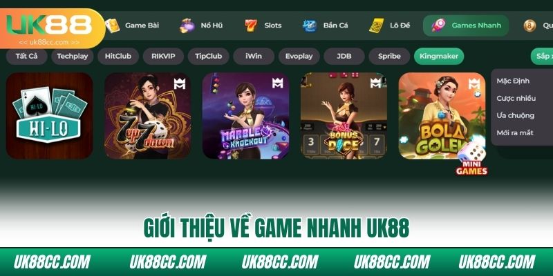 Giới thiệu về game nhanh Uk88