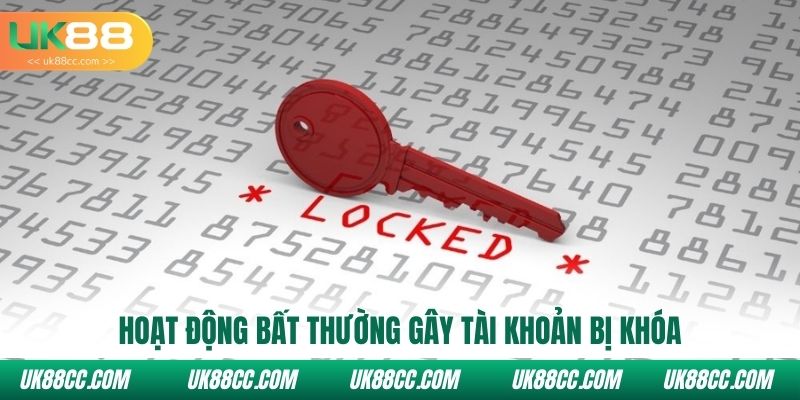 Hoạt động bất thường gây tài khoản bị khóa