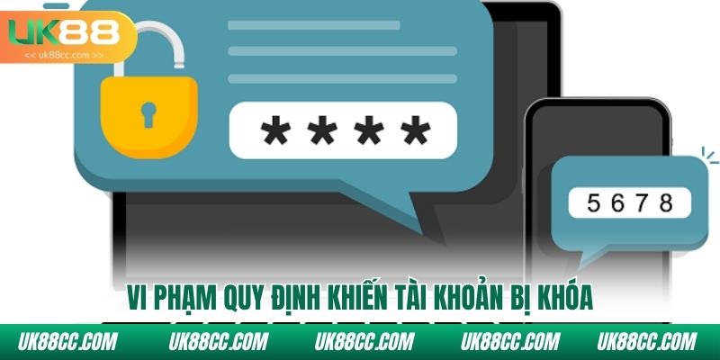 Vi phạm quy định khiến tài khoản bị khóa